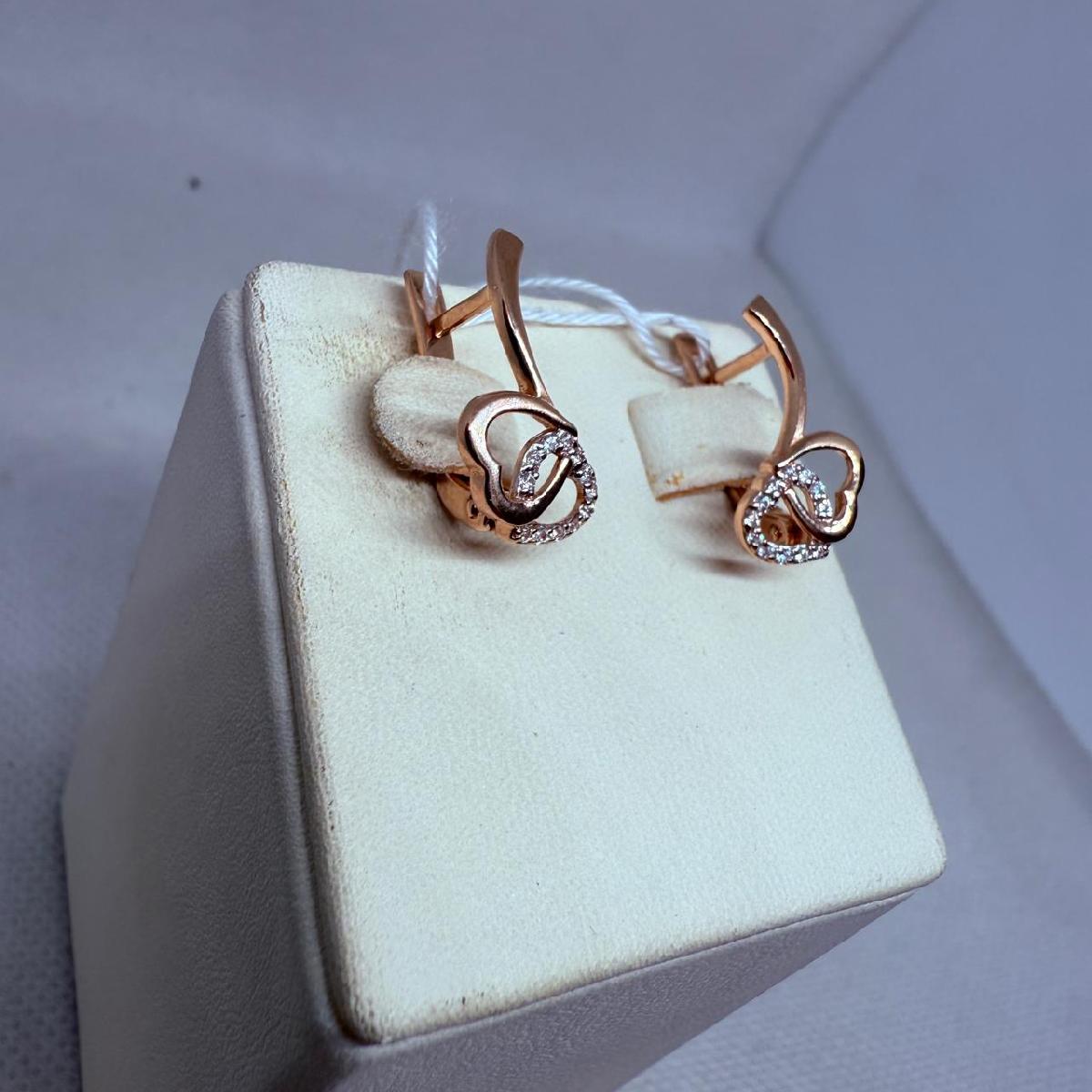 СКМИ585 СЕРЬГИ С КАМНЯМИ (Au 585)