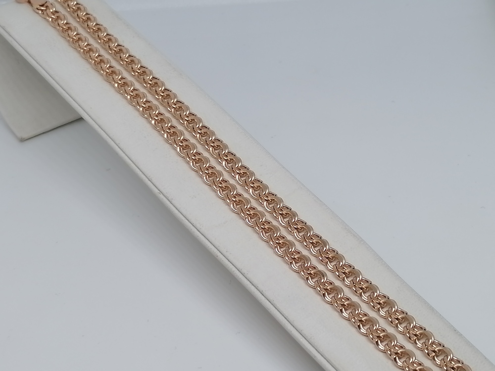 8080200П-50 ЦЕПЬ ПУСТОТЕЛАЯ Бисмарк (Au 585)