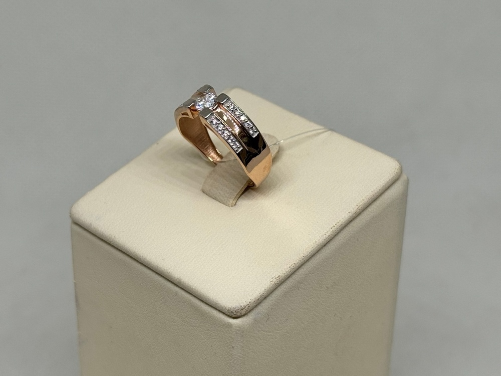 КОЛЬЦО С КАМНЯМИ (Au 585)