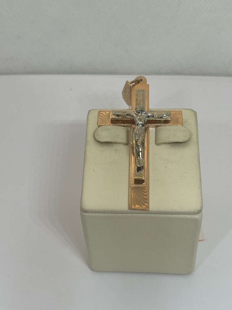 ПОДКБК585 ПОДВЕСКА КРЕСТ БЕЗ КАМНЯ (Au 585)