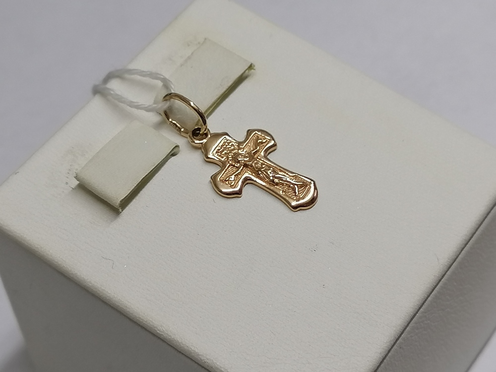 ПОДВЕСКА КРЕСТ БЕЗ КАМНЯ (Au 585)