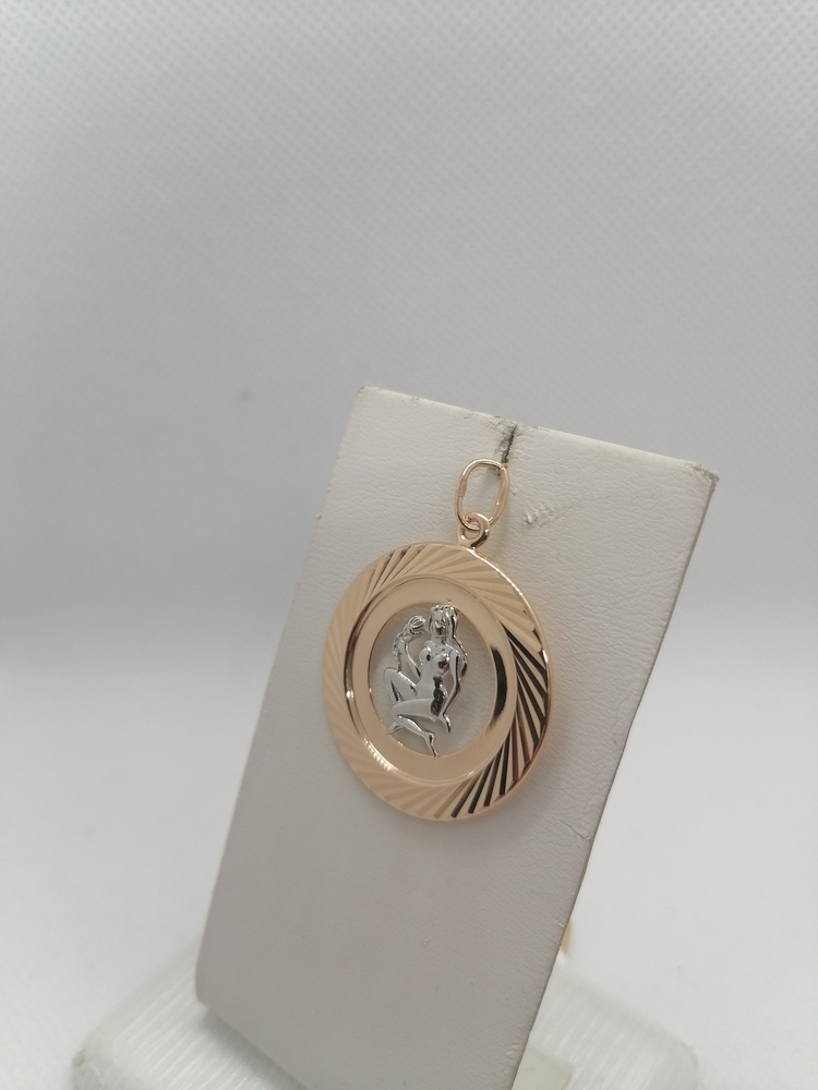 5654А/дева ПОДВЕСКА ЗНАК ЗОДИАКА ДЕВА (Au 585)