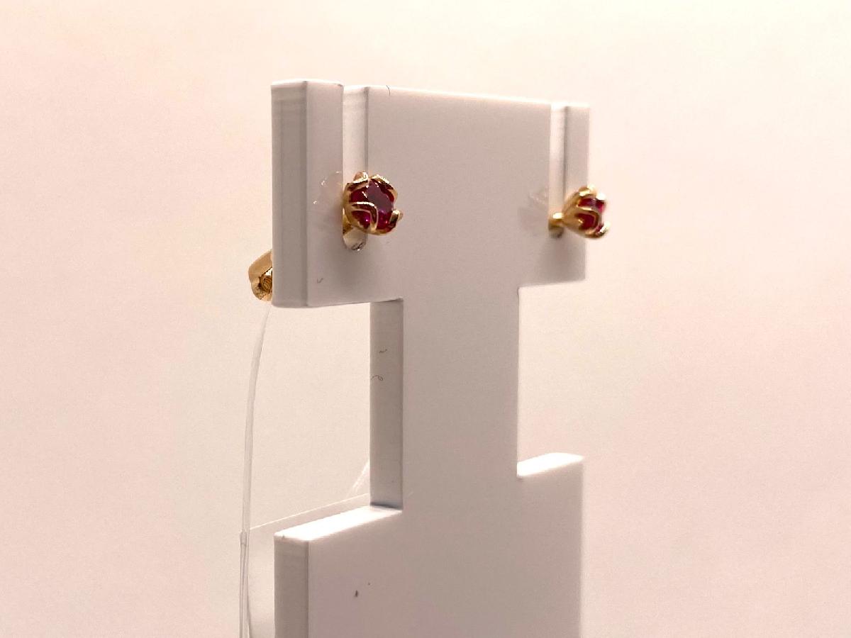 СЕРЬГИ ПУСЕТЫ с камнем (Au 585)