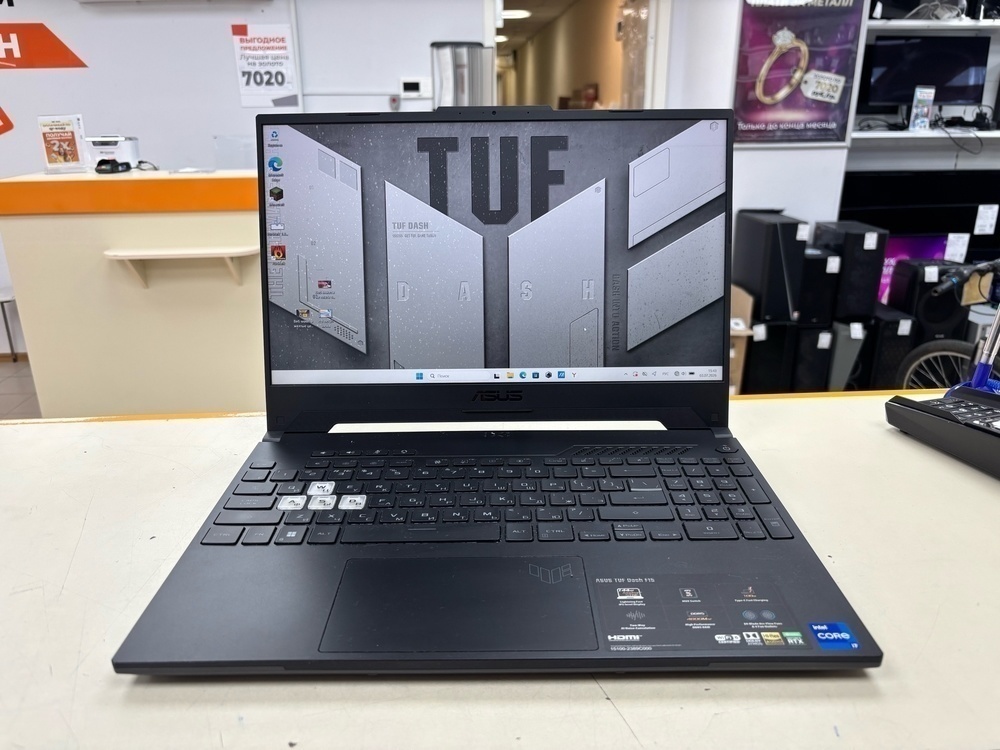 Ноутбук ASUS F15; Intel Core i7-12650H, GeForce RTX 3050 Ti, 16 Гб, 1 Tb, Нет