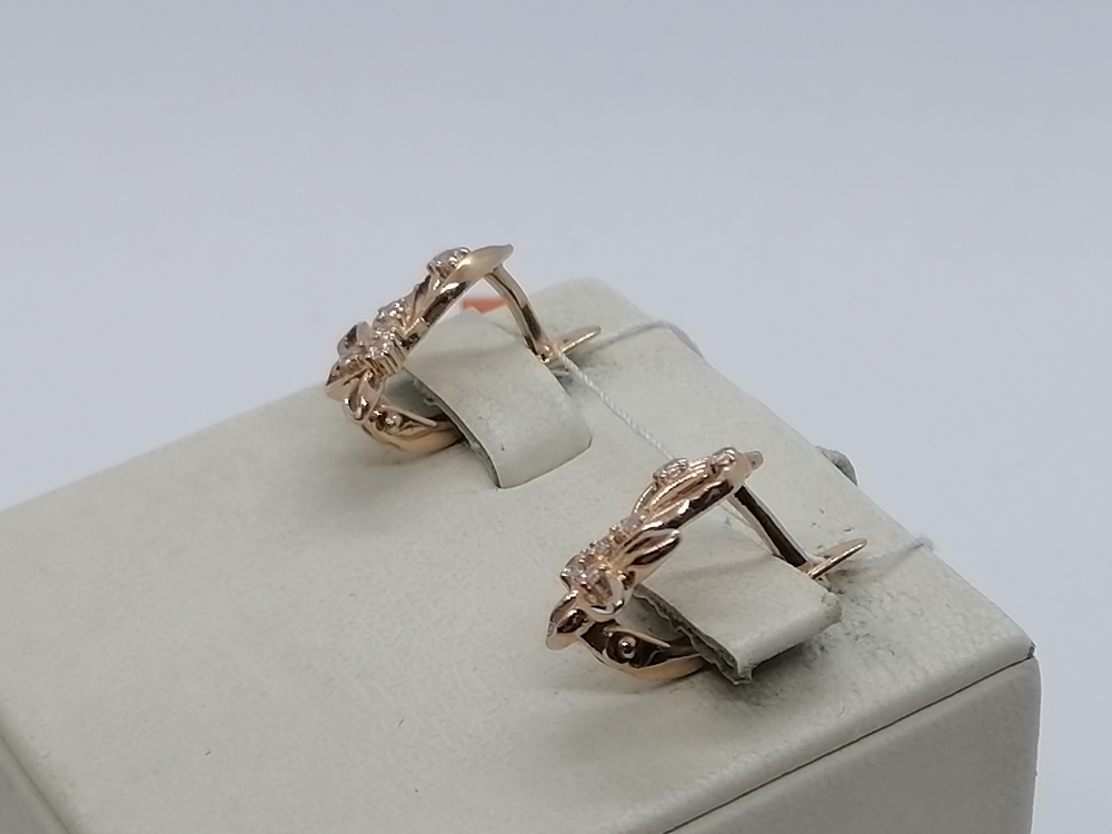 СКМИ585 СЕРЬГИ С КАМНЯМИ (Au 585)