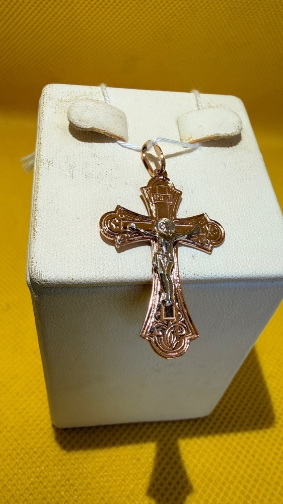 ПОДКБК585 ПОДВЕСКА КРЕСТ БЕЗ КАМНЯ (Au 585)