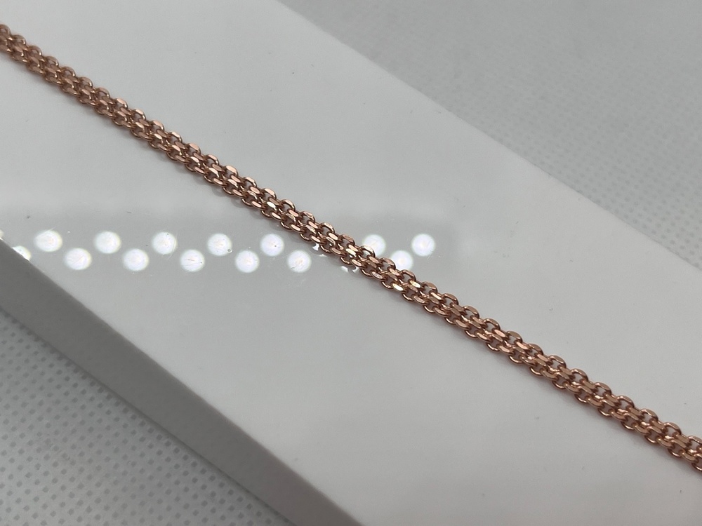 7050202П-17 БРАСЛЕТ ПУСТОТЕЛЫЙ Бисмарк машинный (Au 585)