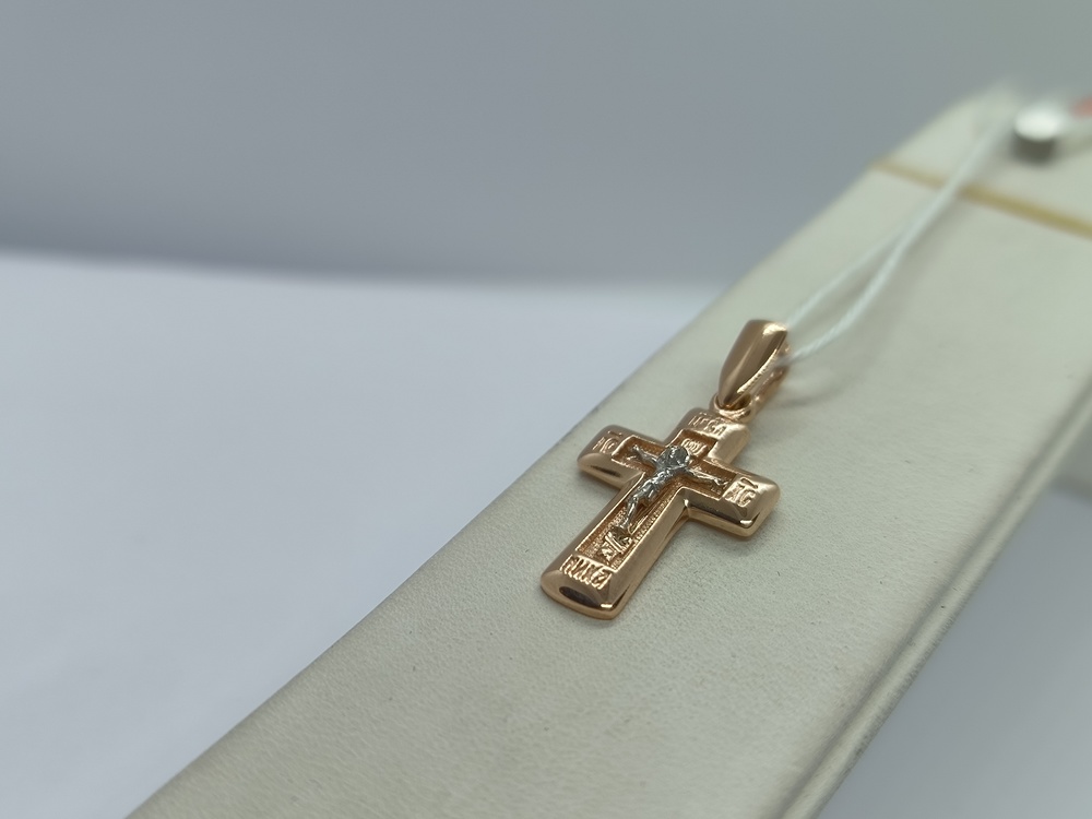 ПОДКБК585 ПОДВЕСКА КРЕСТ БЕЗ КАМНЯ (Au 585)