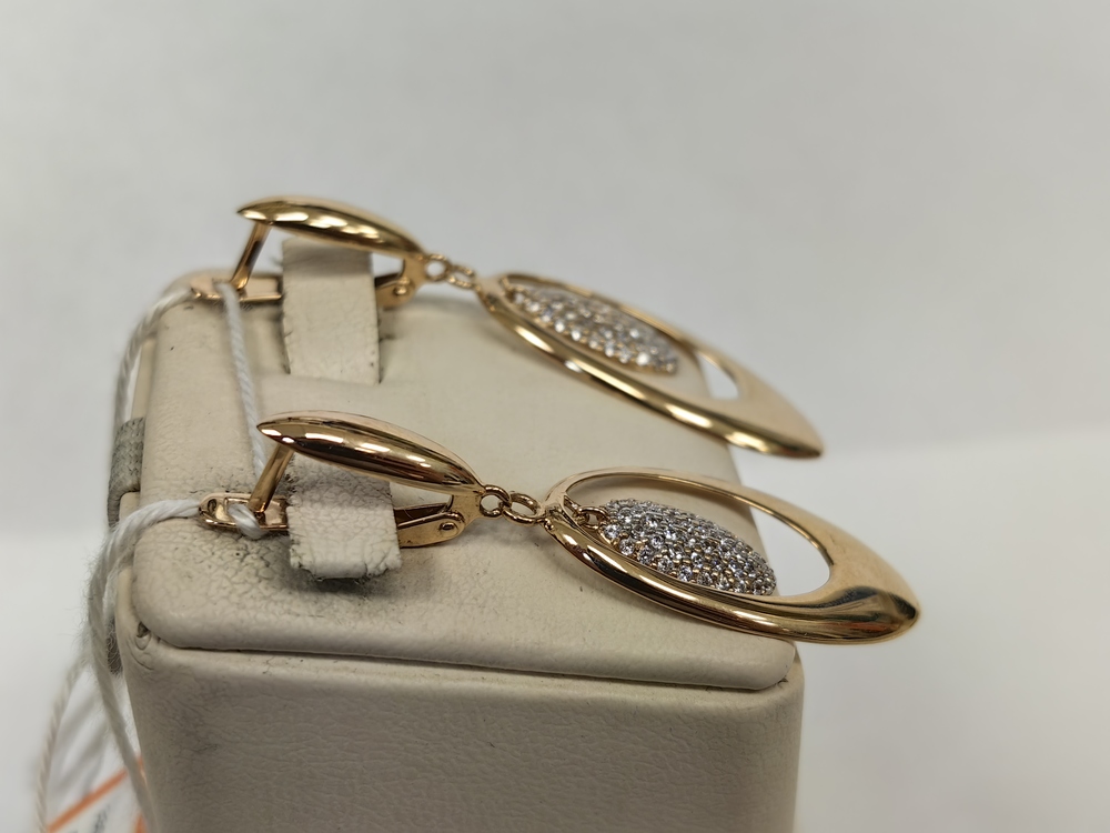 СКМИ585 СЕРЬГИ С КАМНЯМИ (Au 585)