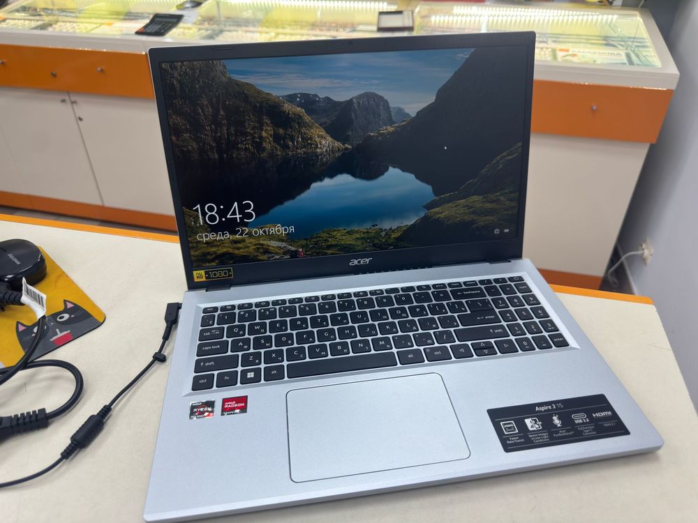 Ноутбук Acer; Ryzen 3 7320, Нет, 8 Гб, 256 Гб, Нет