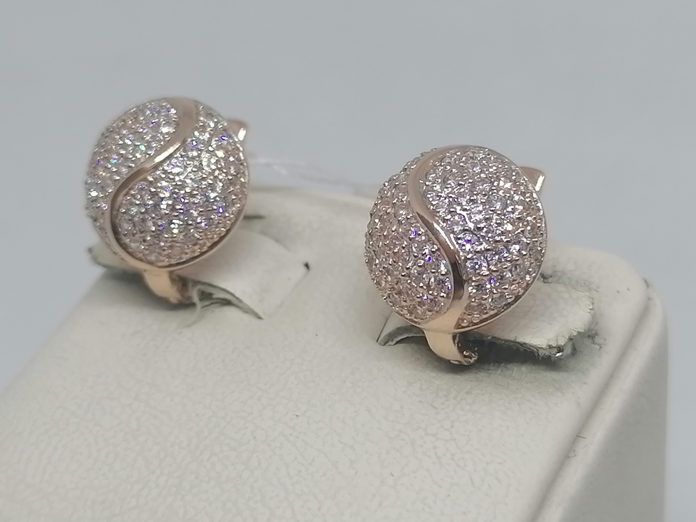 СКМИ585 СЕРЬГИ С КАМНЯМИ (Au 585)