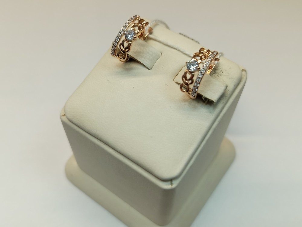 СКМИ585 СЕРЬГИ С КАМНЯМИ (Au 585)