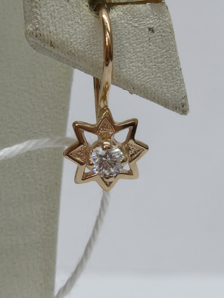 СЕРЬГИ С КАМНЕМ (Au 585)