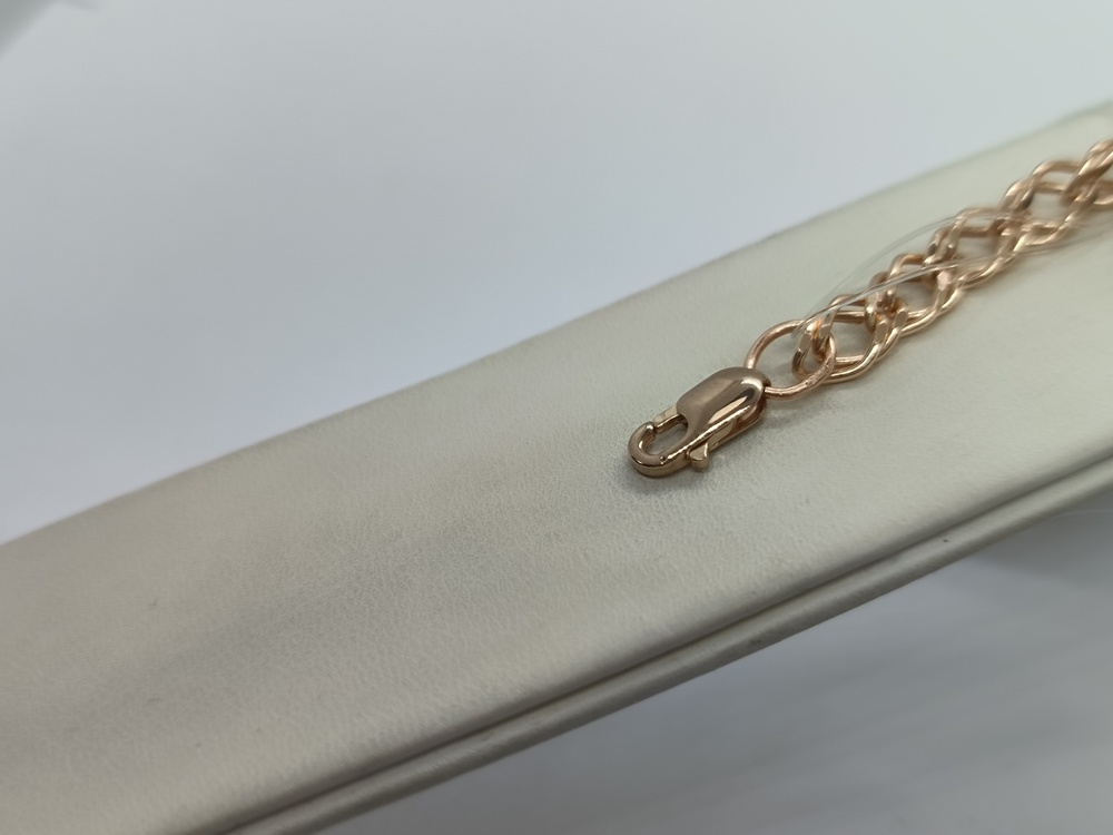 БРАСЛЕТ ПУСТОТЕЛЫЙ Ромб двойной (Au 585)