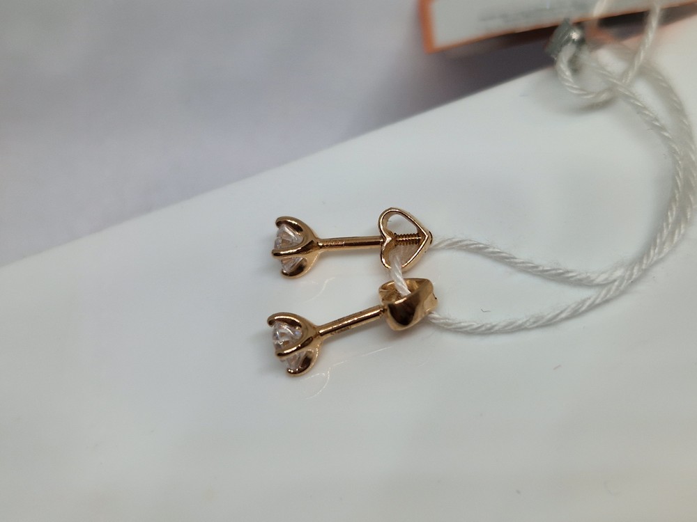 СПУС585 СЕРЬГИ ПУСЕТЫ (Au 585)