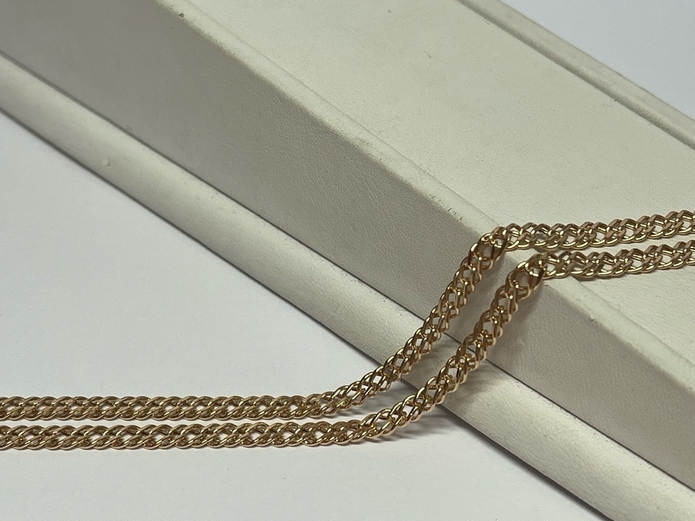 ЦЕПЬ ПУСТОТЕЛАЯ Ромб двойной (Au 585)