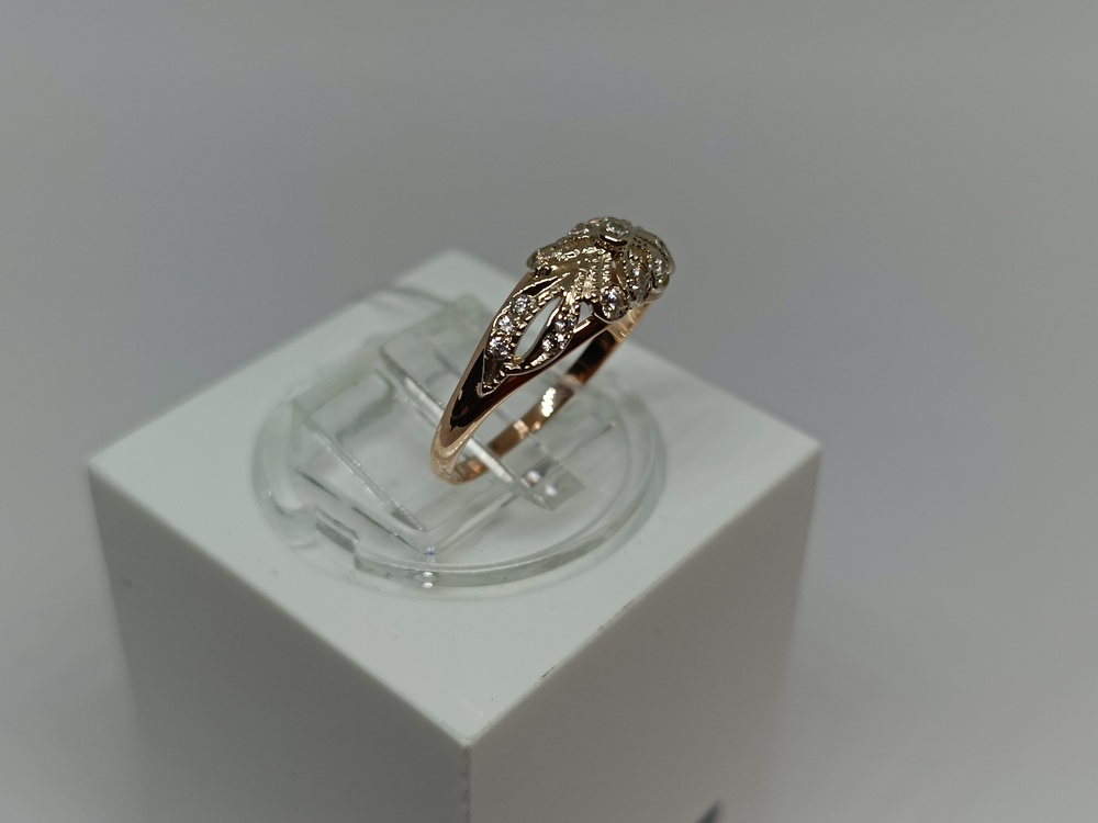 КОЛЬЦО С КАМНЯМИ (Au 585)