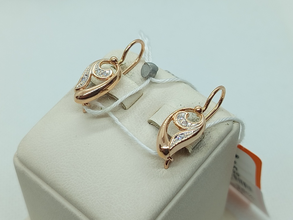 СКМИ585 СЕРЬГИ С КАМНЯМИ (Au 585)