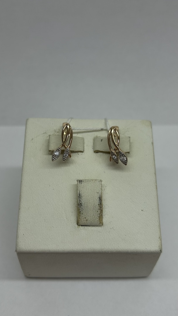 СКМИ585 СЕРЬГИ С КАМНЯМИ (Au 585)