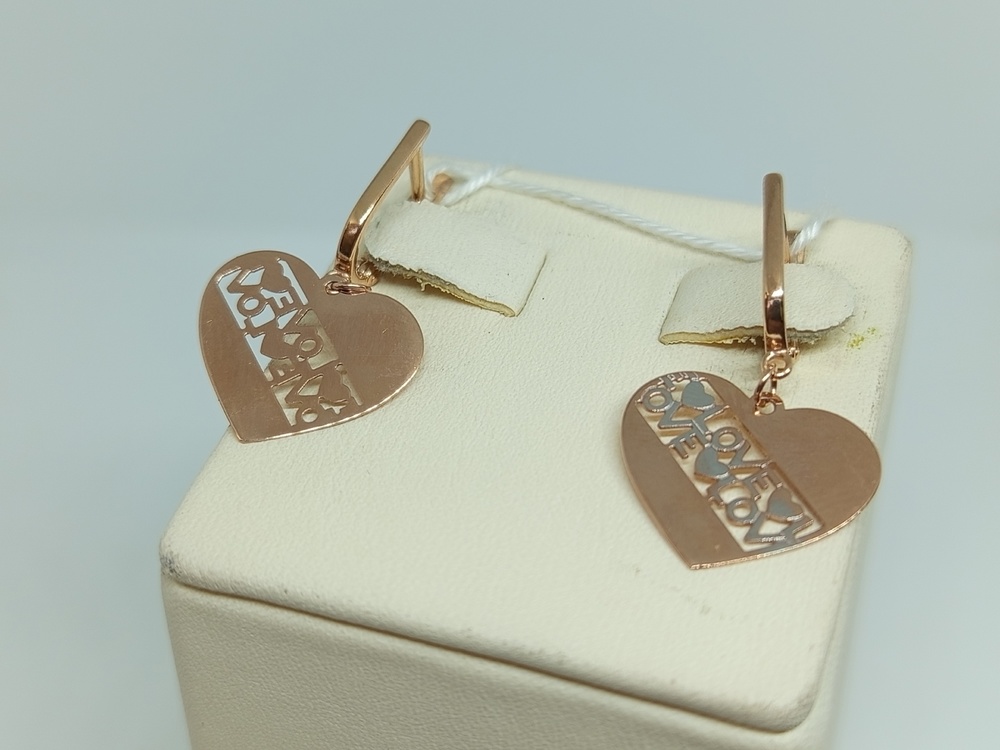 СБКМ585 СЕРЬГИ БЕЗ КАМНЯ (Au 585)