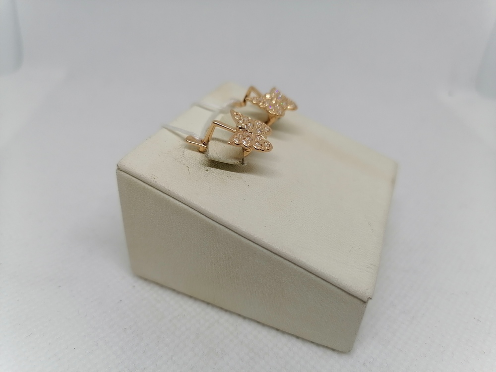 СКМИ585 СЕРЬГИ С КАМНЯМИ (Au 585)