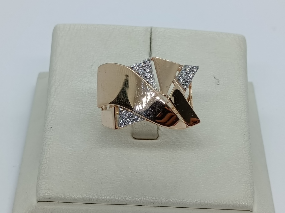 КОЛЬЦО С КАМНЯМИ (Au 585)