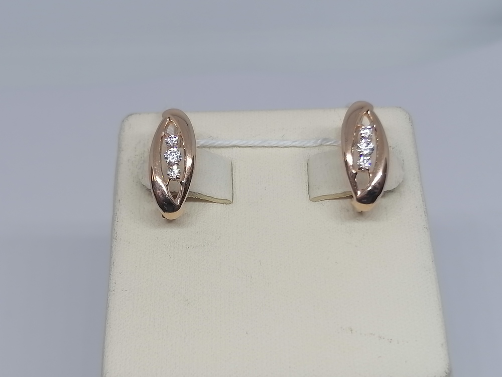СКМИ585 СЕРЬГИ С КАМНЯМИ (Au 585)