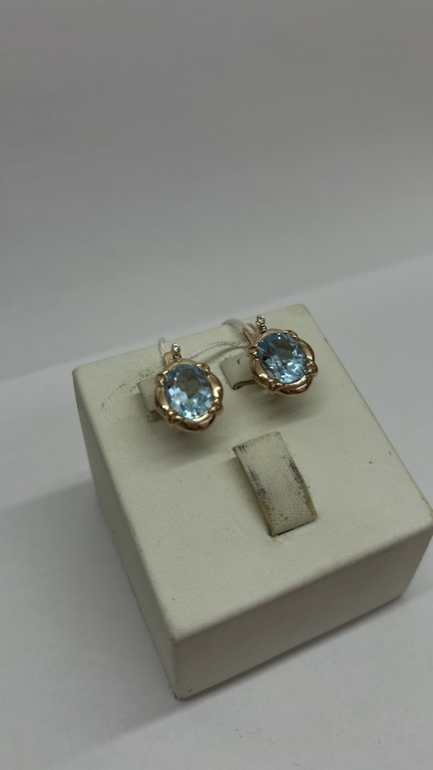 СКМИ585 СЕРЬГИ С КАМНЯМИ (Au 585)