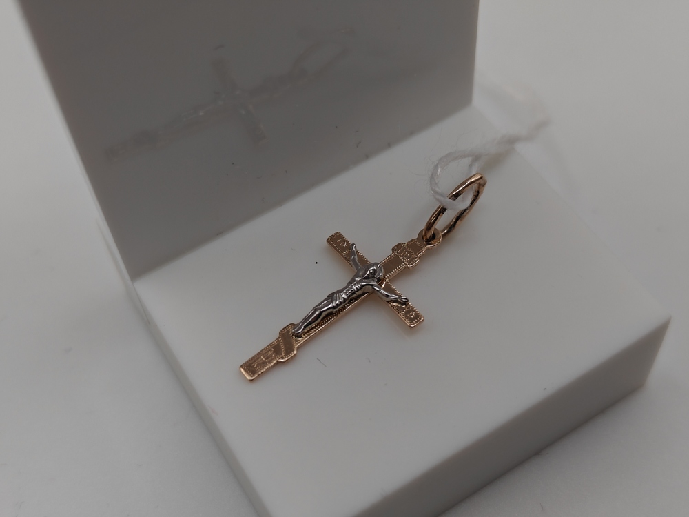 ПОДКБК585 ПОДВЕСКА КРЕСТ БЕЗ КАМНЯ (Au 585)