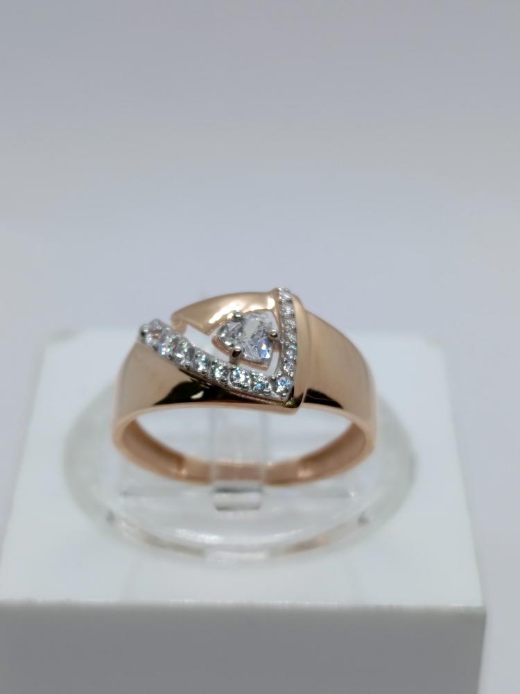 КОЛЬЦО С КАМНЯМИ (Au 585)