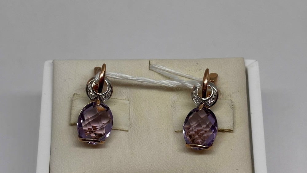 СЕРЬГИ С КАМНЯМИ (Au 585)