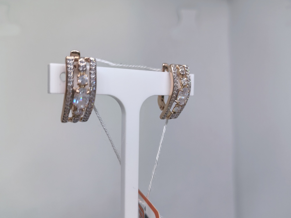 СЕРЬГИ С КАМНЯМИ (Au 585)