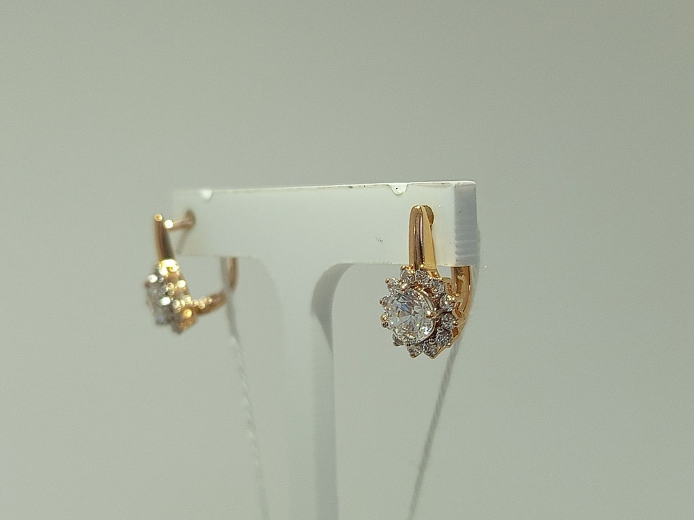 СКМИ585 СЕРЬГИ С КАМНЯМИ (Au 585)