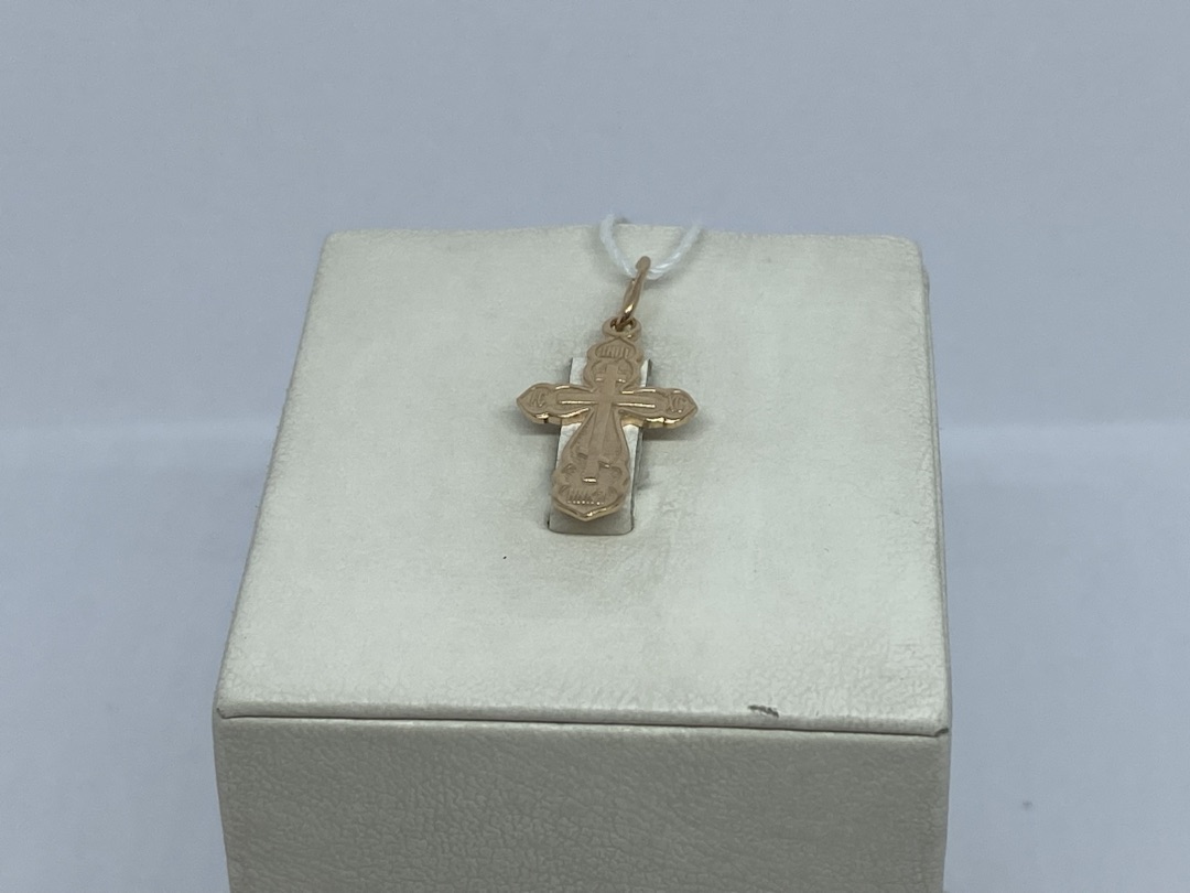 ПОДВЕСКА КРЕСТ БЕЗ КАМНЯ (Au 585)