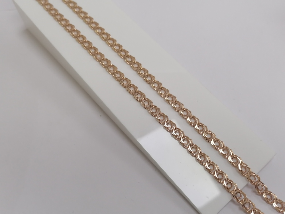 ЦЛБА585 ЦЕПЬ ПОЛНОВЕСНАЯ Бисмарк арабский (Au 585)