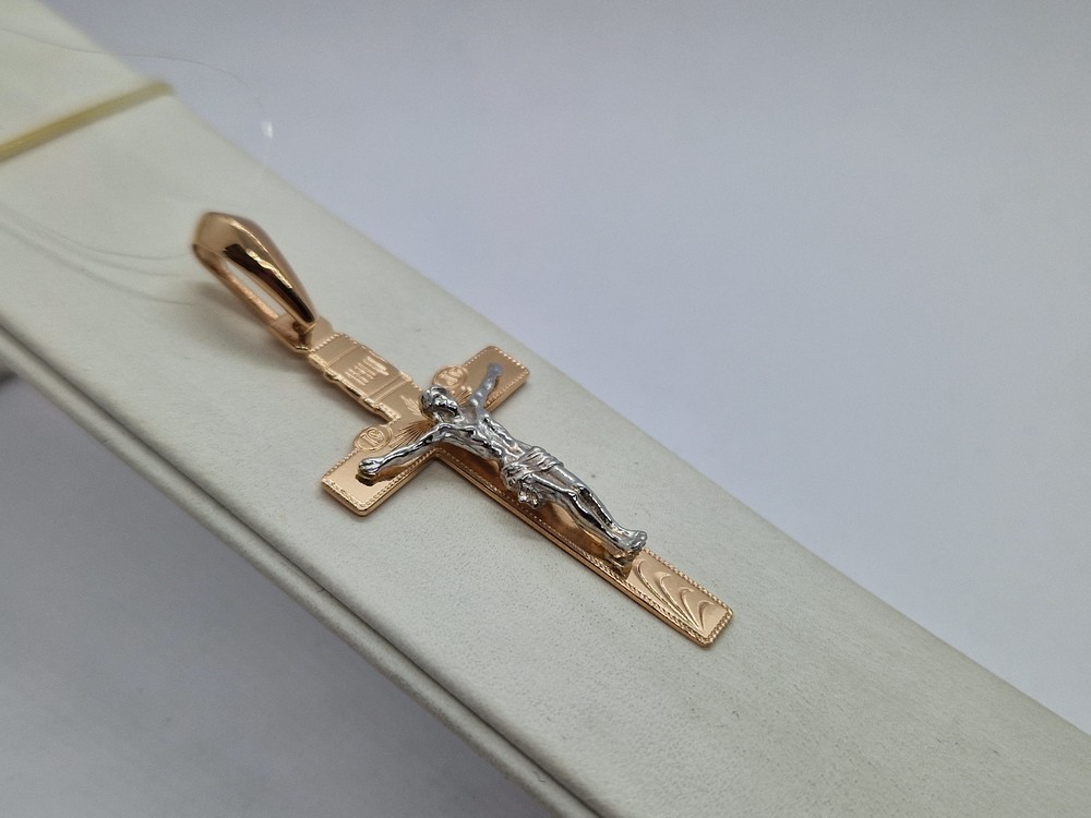 ПОДВЕСКА КРЕСТ без камня (Au 585)