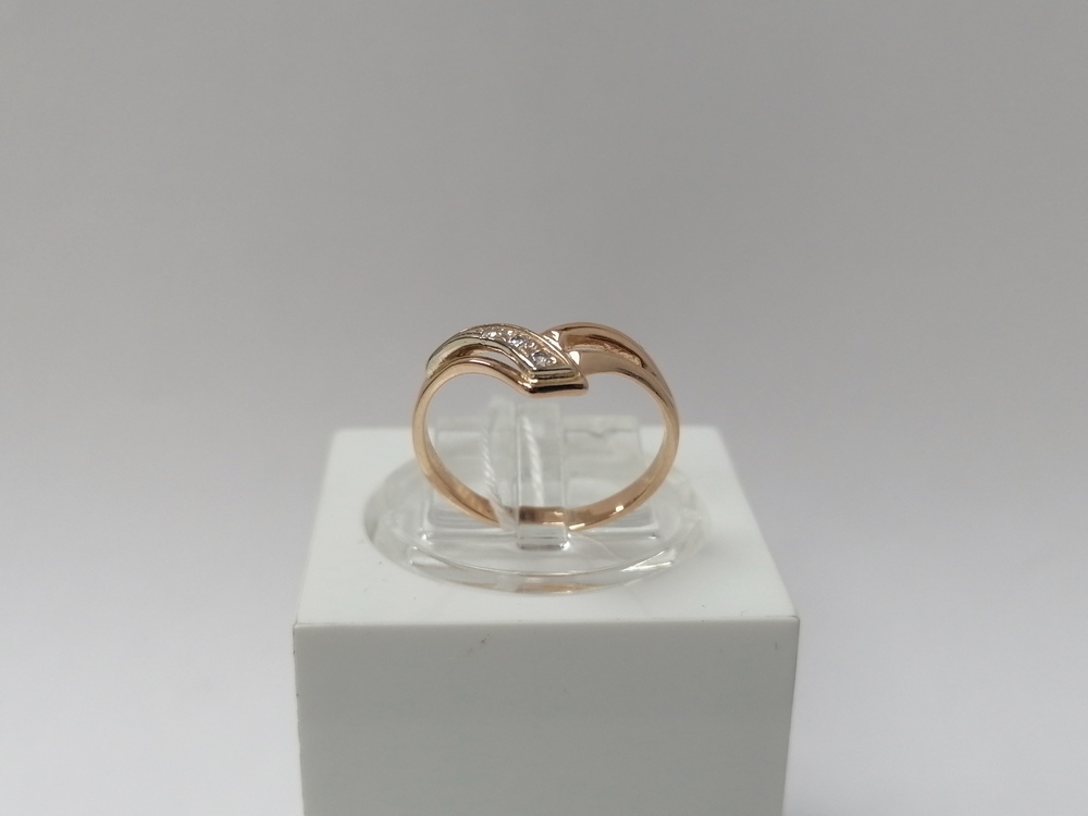 КОЛЬЦО С КАМНЯМИ (Au 585)