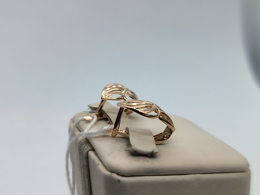 СБКМ585 СЕРЬГИ БЕЗ КАМНЯ (Au 585)