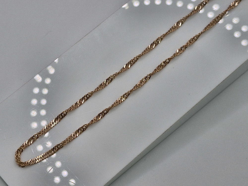 ЦЕПЬ ПУСТОТЕЛАЯ Сингапур (Au 585)