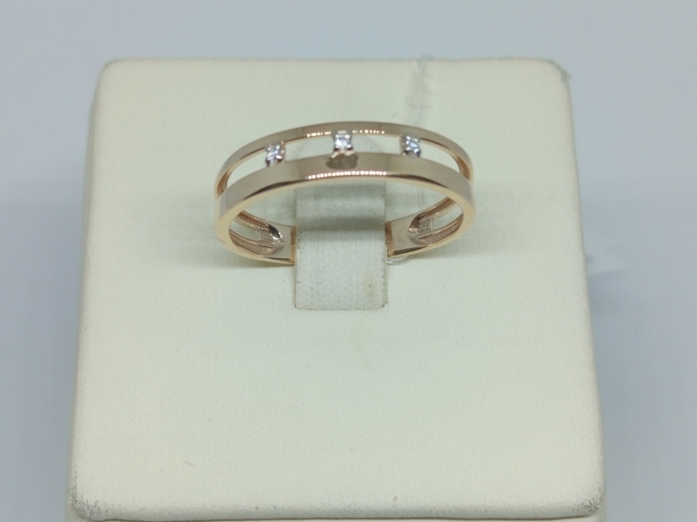 КОЛЬЦО С КАМНЯМИ (Au 585)