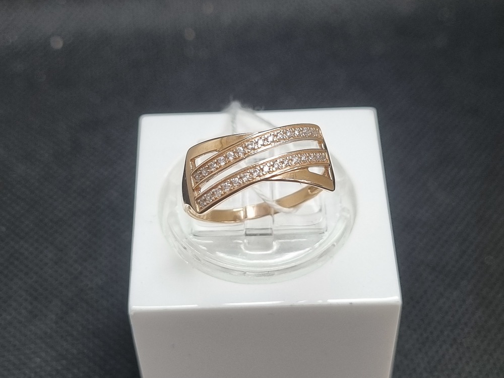 КОЛЬЦО С КАМНЯМИ (Au 585)