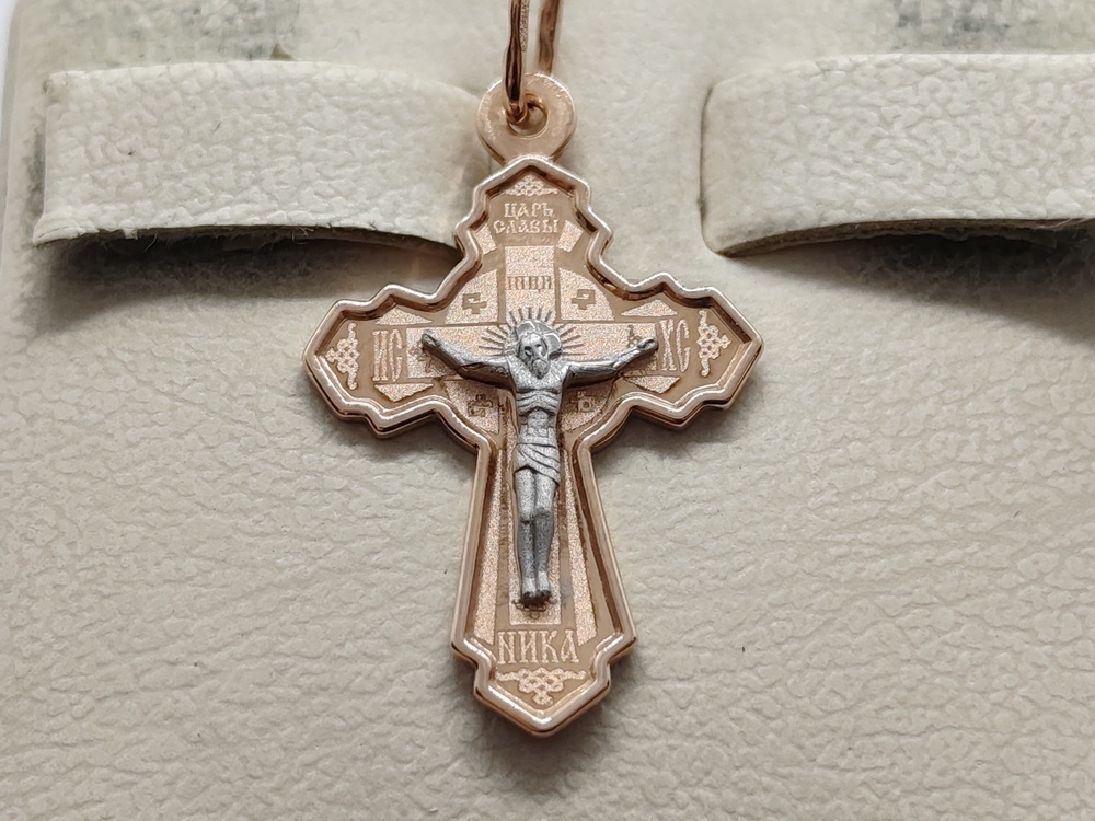 ПОДВЕСКА КРЕСТ без камня (Au 585)