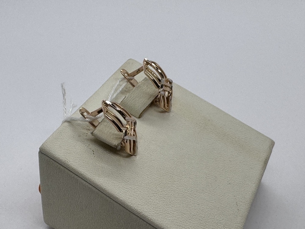 СБКМ585 СЕРЬГИ БЕЗ КАМНЯ (Au 585)