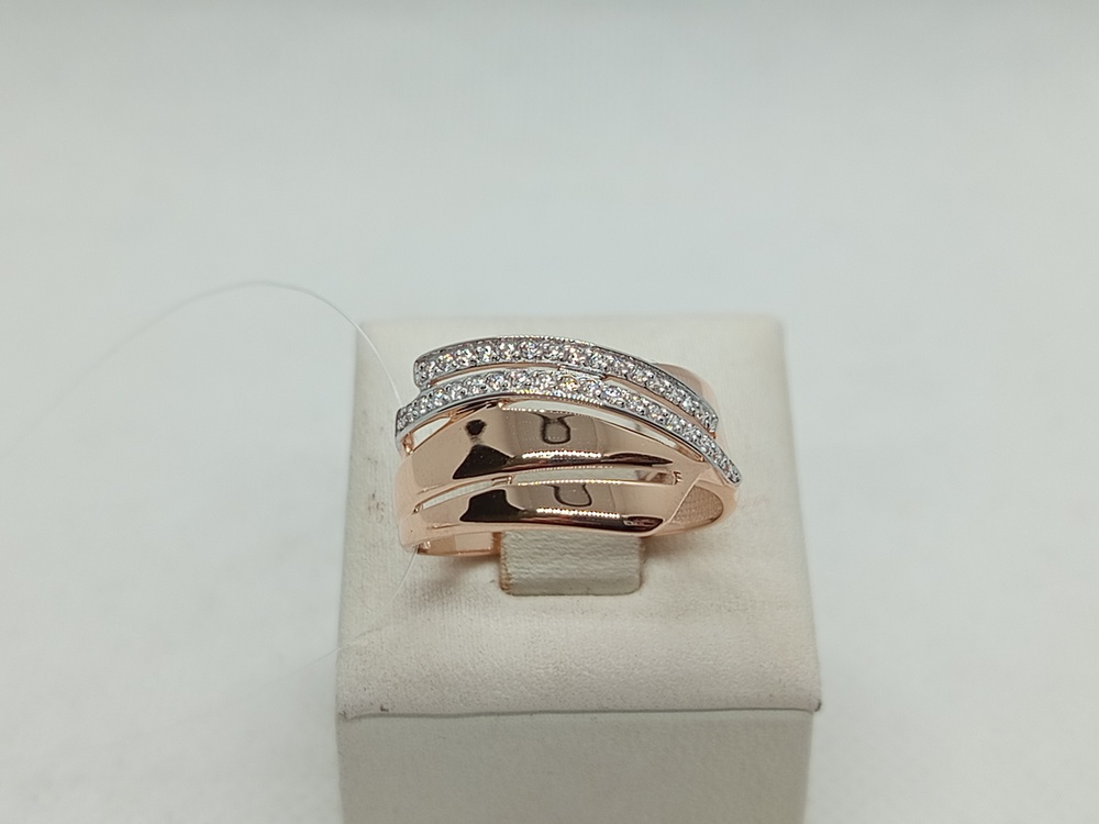 КОЛЬЦО С КАМНЯМИ (Au 585)