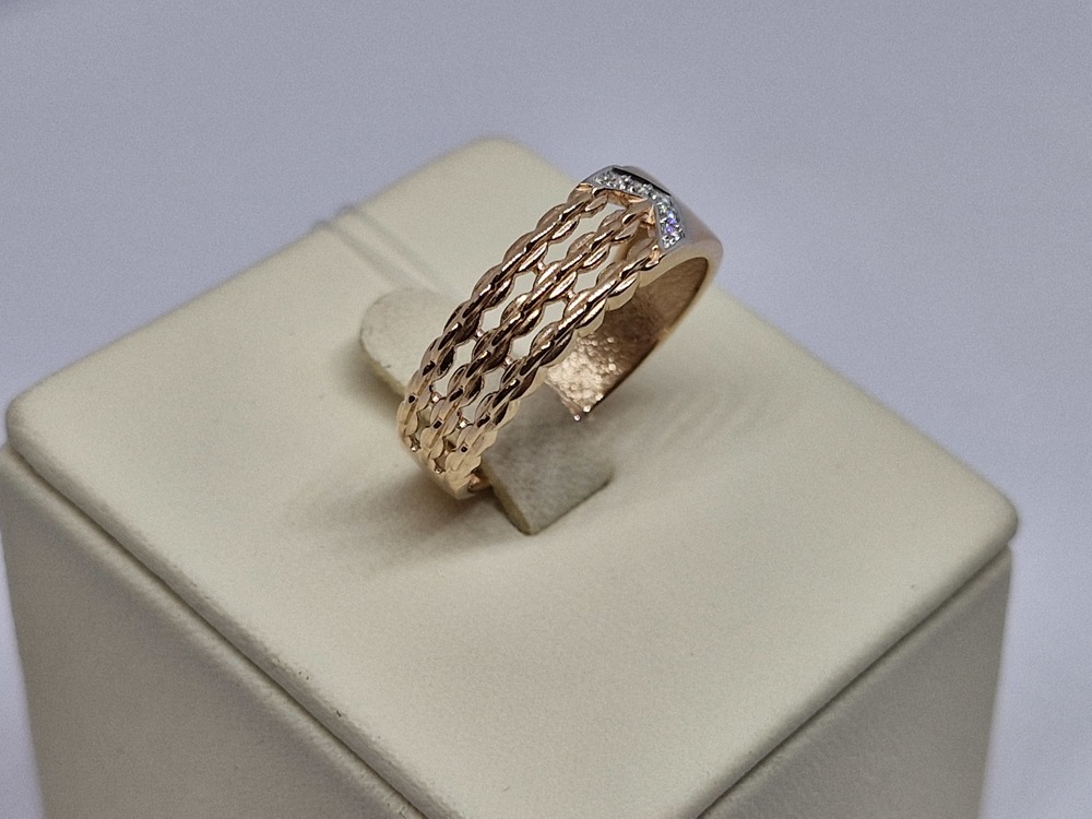 КОЛЬЦО С КАМНЯМИ (Au 585) КОЛЬЦО С КАМНЯМИ (Au 585)