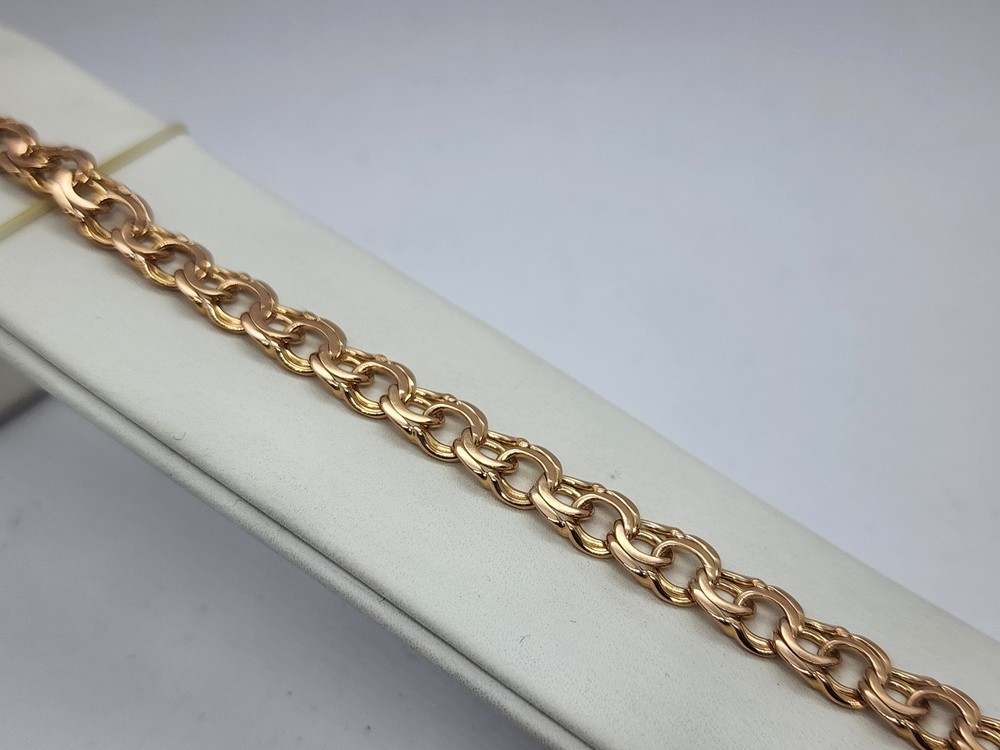 БЛБ585 БРАСЛЕТ ПОЛНОВЕСНЫЙ Бисмарк (Au 585)