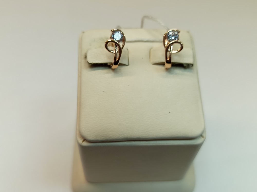 СЕРЬГИ С КАМНЕМ (Au 585)