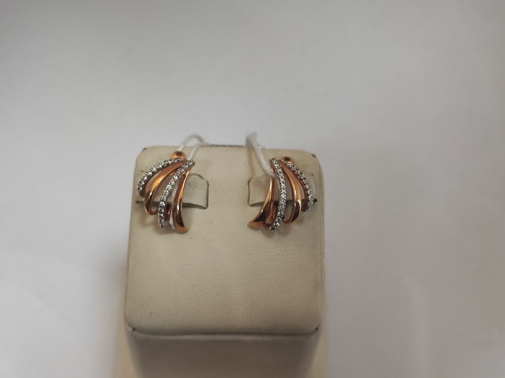 СКМИ585 СЕРЬГИ С КАМНЯМИ (Au 585)