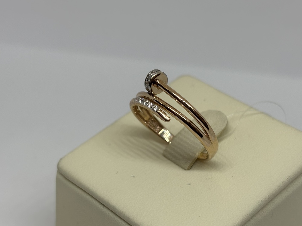 КОЛЬЦО С КАМНЯМИ (Au 585)