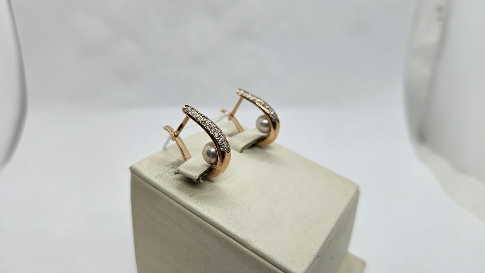 СКМИ585 СЕРЬГИ С КАМНЯМИ (Au 585)